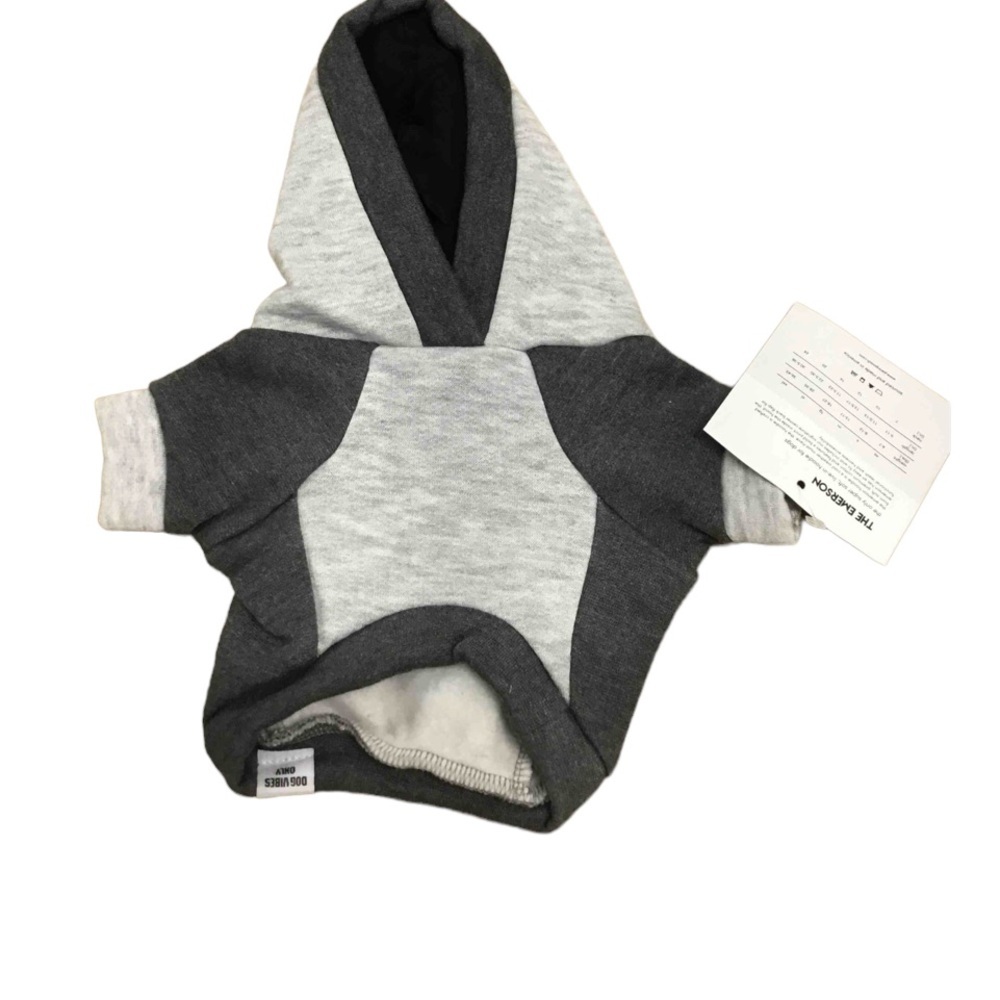 PENN + Pooch The Emerson Dog Hoodie Black/Gray , XS